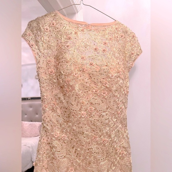 Clarisse bateau mermaid gold sequin size 4 evening gown - Picture 16 of 17